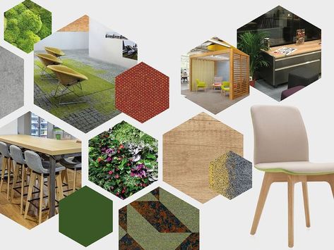 Biophilic design in the workplace - moodboard of nature inspired textures and products. #moodboard #biophillicmoodboard #naturemoodboard #interiordesign #officedesign Office Installation, Product Inspiration, Biophilic Design, Modern Office Design, Workplace Design, Mood Board Design, Design Graphics, Carpet Design, Office Inspiration