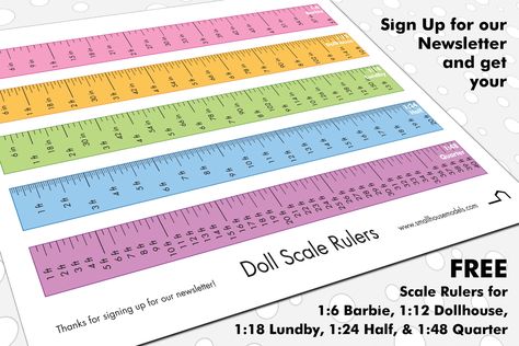 Dollhouse Scale Ruler – FREE Printable Free Miniature Printables, Printable Ruler, Doll Furniture Patterns, Scale Ruler, Dollhouse Tutorials, Dollhouse Printables, Diy Doll Miniatures, Doll House Plans, Doll House Crafts