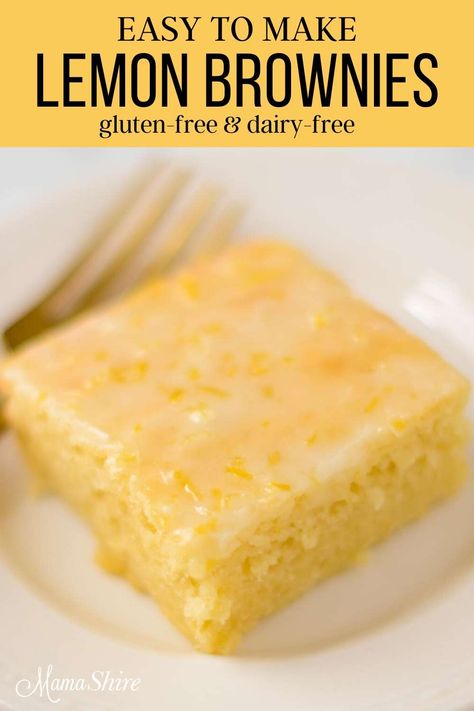 Gluten Free Lemon Desserts, Gluten Free Bagels, Lemon Brownies, Lemon Glaze, Gluten Free Desserts Recipes, Best Gluten Free Recipes, Sweet Lemon, Gluten Free Sweets, Gluten Free Dairy Free Recipes