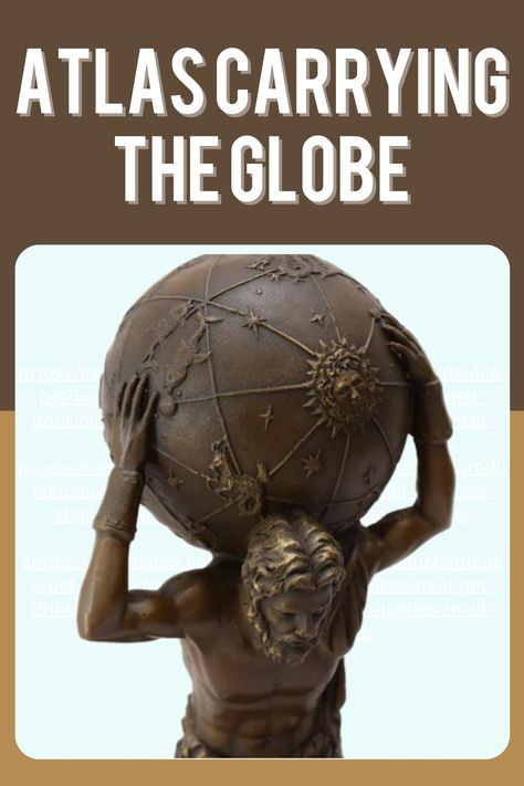 Mythological Ancient Atlas Figurine Bronze. Figure signed. Dimensions; Height 34cm Length 15cm Express shipping. Bronze Sculpture, The Globe, Globe, Carry On, Figurines, Sculpture, Figurine