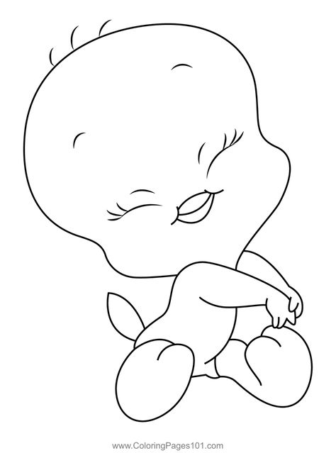 Tweety Bird Shy Coloring Page Tweety Bird Coloring Pages, Small Tweety Bird Tattoo, Cartoon Coloring Pages 90s, Tweety Drawing, Tweety Coloring Pages, Tweety Bird Tattoo, Baddie Coloring Pages, Tweety Bird Drawing, Disney Coloring Pages Printables