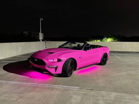 My pink Barbie mustang gt convertible! Pink Ford Mustang Gt, Pink Convertible Mustang, Hot Pink Mustang, Pink Mustang Aesthetic, Pink Mustang Gt, Convertable Mustang, Convertable Cars Aesthetic, Hot Pink Convertible, Pink Convertible Car