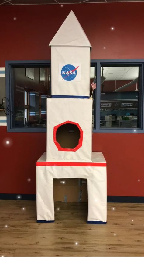 National Space Day Activities, Space Day Activities, Stem Summer Camp, Mommy Duties, Cardboard Rocket, Space Day, Diy Toddler Toys, Space Week, Vbs 2023