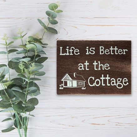 Cottage Signs Wooden, Cottage Wall Art, Cottage Woods, Cottage Gifts, Art Cottage, Cottage Lake, Cabin Signs, Wooden Cottage, Cottage Signs