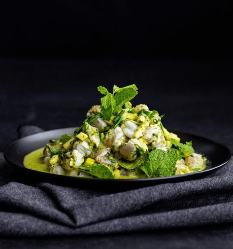 Ceviche Verde Ceviche Verde, Chile Serrano, Wedding Breakfast, Instagram Video, Brussel Sprout, Guacamole, Cilantro, Sprouts, Favorite Recipes