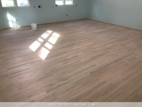 DIY Whitewashed Red Oak Studio Floor - Part 1 - Addicted 2 Decorating® Red Oak Wood Floors, Red Oak Hardwood Floors, Red Oak Floors, Oak Parquet Flooring, Studio Floor, Red Oak Wood, White Oak Hardwood Floors, Wood Floors Wide Plank, Oak Wood Floors