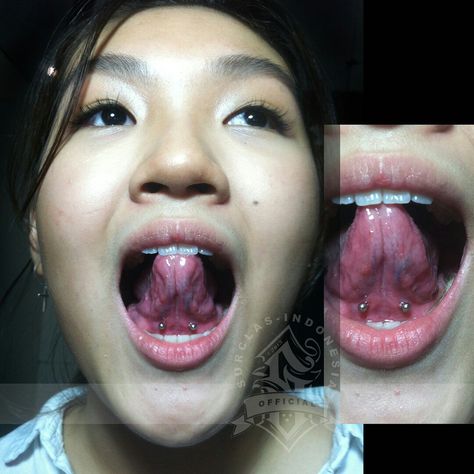 3 Tongue Piercings, Tongue Web, Tongue Web Piercing, Web Piercing, Cute Piercings, Tongue Piercing, Body Piercings, Piercing Jewelry, Body Art