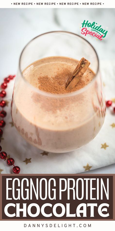 Eggnog Protein Smoothie Eggnog Protein Shake, Eggnog Smoothie, Christmas Smoothies, Christmas Eggnog, Easy Eggnog, Protein Smoothie Recipes, Smoothie Bar, Smoothie Packs, Whip It