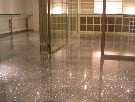 Glitter Floor Tile Sparkle Ideas_17 Glitter Garage Floor, Glitter Epoxy Floor, Glitter Floor, Resin Floor, Painted Floor, Basement Flooring, Epoxy Floor, Garage Floor, Stained Concrete