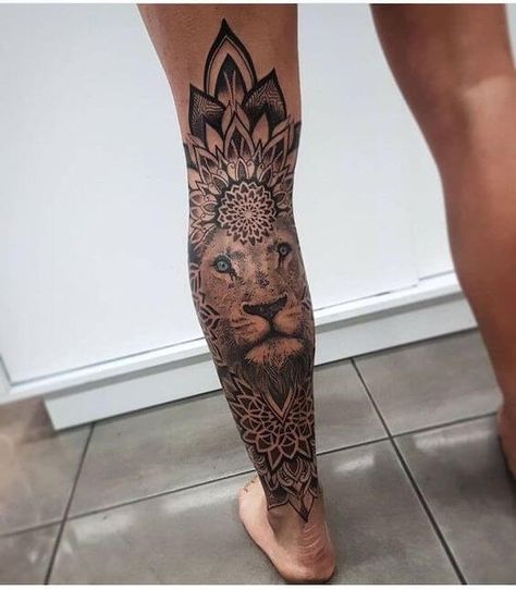 Top 15+ Best Calf Muscle Tattoo Ideas - Lion Tattoo Designs | Page 2 of 3 | PetPress Lion Leg Tattoo, 28 Tattoo, Tattoo Bein Frau, Calf Tattoos For Women, Rosen Tattoo Frau, Back Of Leg Tattoos, Mangas Tattoo, Lower Leg Tattoos, Lion Tattoo Sleeves