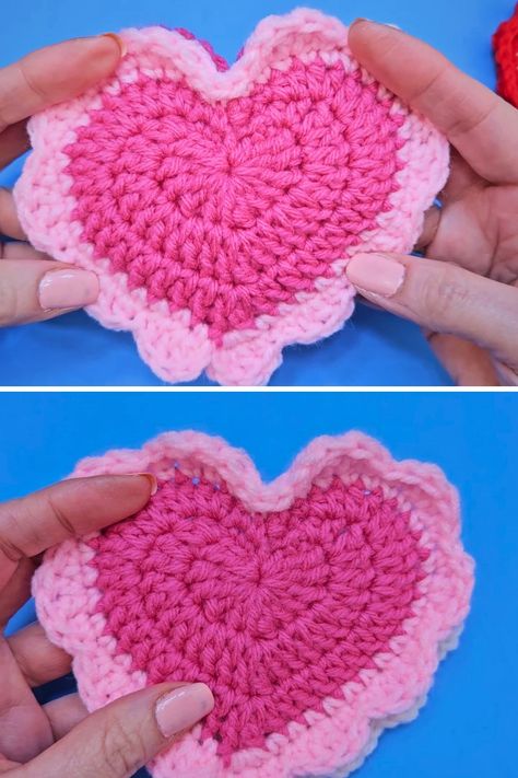 Crochet Heart Coasters Free Pattern, Crochet Heart Coaster, Crochet Coaster Patterns, Thoughtful Handmade Gifts, Valentines Coasters, Heart Coaster, Coaster Patterns, Crochet Coasters Free Pattern, Crochet Coaster Pattern