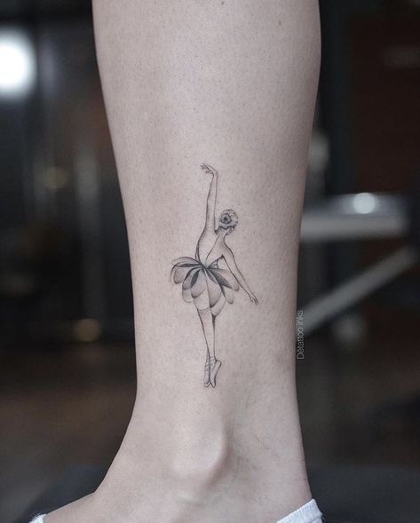 Ballet Tattoos, Ballerina Tattoo, Dancer Tattoo, Dance Tattoo, Tattoos For Women Flowers, Petite Tattoos, Dainty Tattoos, Subtle Tattoos, Elegant Tattoos