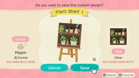 Acnh Plant Shop Design Code, Acnh Garden Sign Design Code, Animal Crossing Design Codes Signs, Animal Crossing Plant Shop Code, Acnh Plant Shop, Acnh Plant Shelf Code, Animal Crossing Stall Pattern, Animal Crossing 3ds, Market Sign