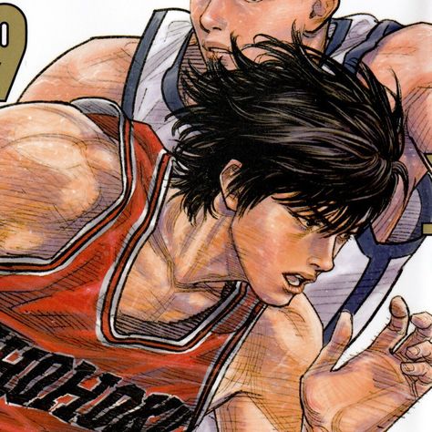 Rukawa Kaede, Slam Dunk Manga, Slam Dunk Anime, 얼굴 그리기, A Basketball, Basketball Player, Slam Dunk, Sports Anime, Pics Art