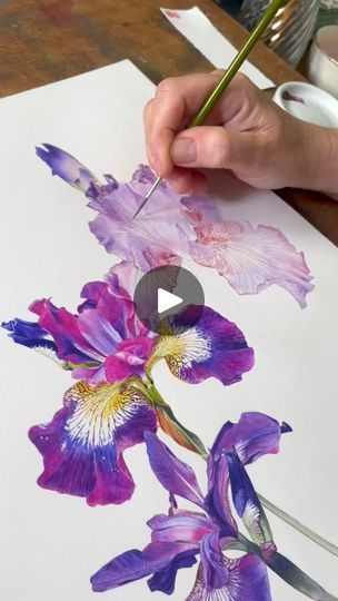 Billy Showell, Watercolor Flowers Paintings, Botanical Painting, Watercolour Tutorials, Online Painting, Sneak Peak, Watercolor Techniques, Flower Tutorial, Botanical Illustration