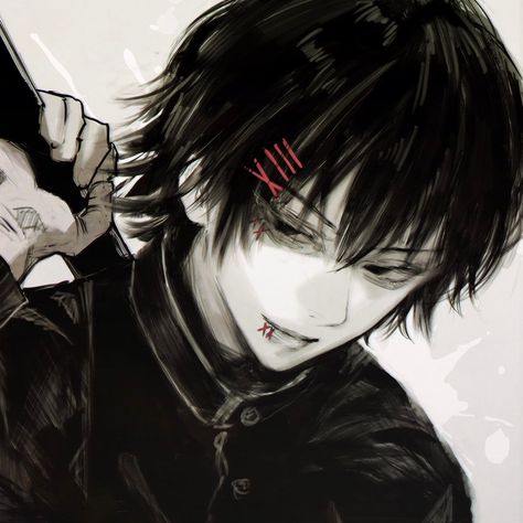 Suzuya Juuzou Manga, Emo Boy Art, Ayato Kirishima, Animes Emo, Emo Pfp, Finn Stranger Things, Tokyo Ghoul Manga, Juuzou Suzuya, Tokyo Ghoul Kaneki