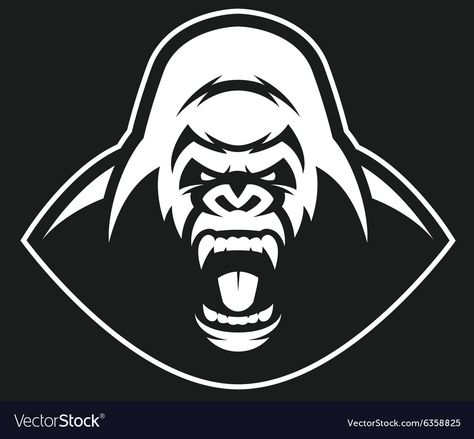 Gorilla Gorilla, Gorillas Art, Gorilla Tattoo, Sports Logo Inspiration, Clip Art Library, Logo Illustration, Logo Design Creative, Animal Logo, King Kong