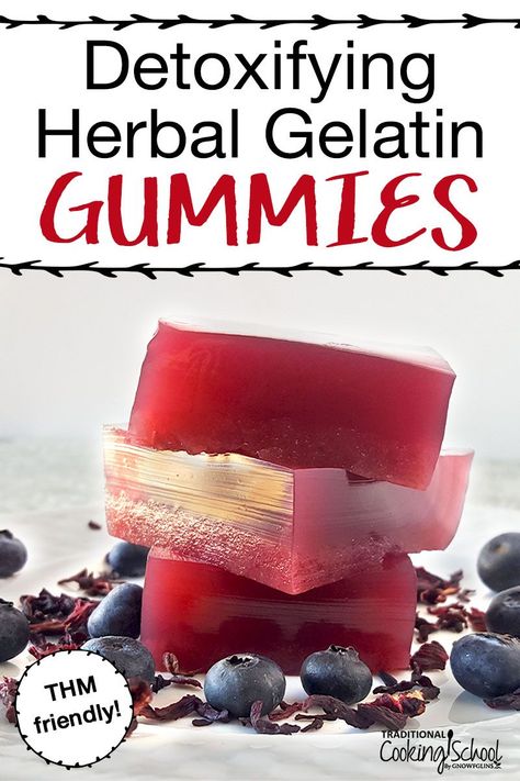 Feeling the need to detox? Don't be duped by fad cleanses or weight loss drinks. Let's go back to the basics: gelatin! It's why homemade bone broth is so healthy. In that spirit, I present these Detoxifying Herbal Gelatin Gummies -- little gems perfect for busy days when bone broth isn't as convenient. Snack on them after being sick, after the holidays... anytime you need a little extra support. Plus, kids love gummies! #detox #toxins #liver #gelatin #healthy #paleo #trimhealthymama Gelatin Gummies, Wise Traditions, Current Recipes, E Meals, Collagen Recipes, Gummies Recipe, Homemade Bone Broth, Detox Your Liver, Gelatin Recipes