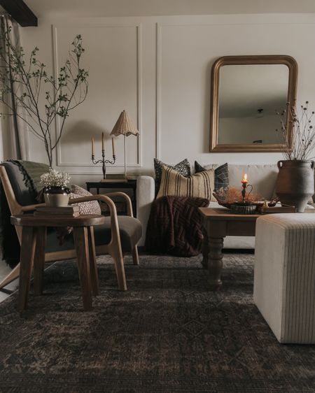 Vintage Moody Living Room, Moody Transitional Living Room, Moody Neutral Living Room, Moody Transitional, Dark And Moody Living Room, Guys Room Aesthetic, Creating A Garden, Moody Living Room, Grandma Chic