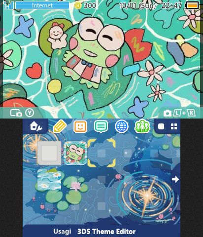 calm lil keroppi Modded 3ds Themes, Nintendo 3ds Themes, New 3ds Xl Aesthetic, 3ds Mod, Modded 3ds, Keroppi Aesthetic, 3ds Aesthetic, 3ds Themes, Nintendo Aesthetic