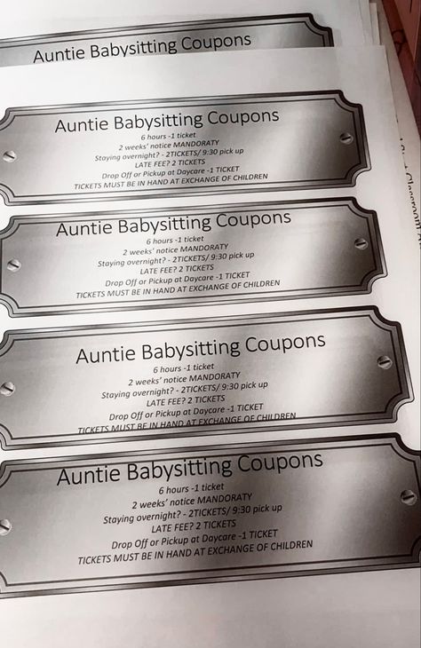 Babysitting Coupons, Babysitting Coupon, Good Things, Christmas, Quick Saves