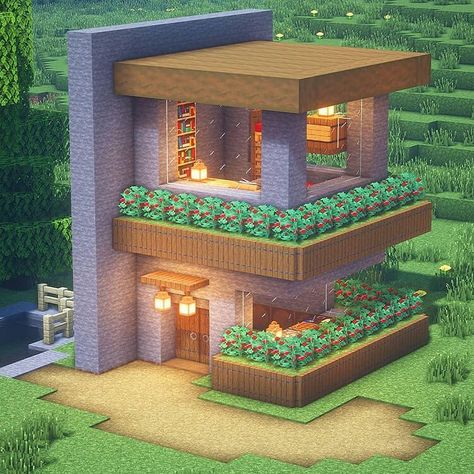 30 Minecraft Building Ideas You're Going to Love - Mom's Got the Stuff Chalet Minecraft, Minecraft Small House, Minecraft Starter House, Construction Minecraft, Modern Minecraft Houses, Case Minecraft, Minecraft Building Ideas, Rumah Minecraft Sederhana, Potpourri Christmas