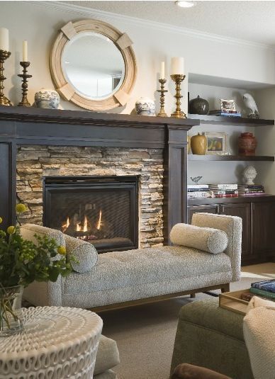 One Room Challenge Family Room Week Two - At Home With The Barkers Stain Wood, Fireplace Remodel, Home Fireplace, Fireplace Makeover, Interior Modern, Room Remodeling, Fireplace Design, Style At Home, Fireplace Surrounds