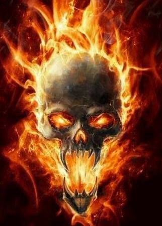 Caveira flamejante Nightmare Demon, Motocykle Harley Davidson, Door Wrap, Fire Skull, Flaming Skull, Skull Pictures, Flame Art, Skulls Drawing, Skull Artwork