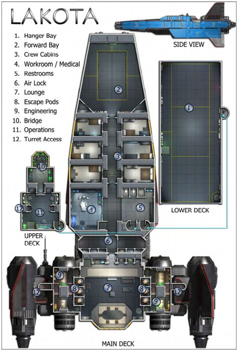 D+D Maps - Page 5 - Roleplaying Games - Ordo Fanaticus Star Wars Ships Design, Sci Fi Rpg, Traveller Rpg, Space Ships Concept, Spaceship Interior, Space Engineers, Star Wars Spaceships, Sci Fi Spaceships, Space Ship Concept Art