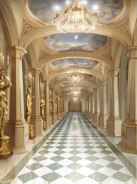 #choicesgame #theprincessswap Victorian Palace Interior, Palace Aesthetic Wallpaper, Royal Palace Background, Magical Hallway, Fantasy Hallway, Royal Hallway, Royal Palace Aesthetic, Castle Hallway, Palace Hallway