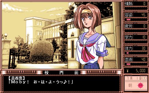 True Love Screenshots for PC-98 - MobyGames Freedom Is, Love Games, Blue Flames, Main Character, College Student, Visual Novel, Main Characters, True Love, The Game