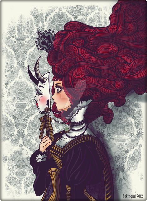 Queen Marie by dokinana Red Queen Art, Alice Drawing, Queen Alice, Steampunk Tendencies, Art Steampunk, Queen Art, White Queen, Red Queen, Fairytale Art