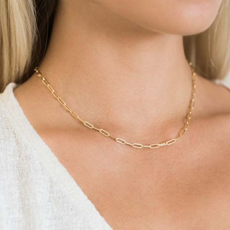 Pearl Necklaces | Lustrous Pearl Jewellery Gold Paperclip Necklace, Chunky Gold Chain Necklace, 10k Gold Chain, Chunky Gold Chain, Paperclip Chain Necklace, Paperclip Necklace, Gold Chain Choker, Big Jewelry, Necklace Chunky