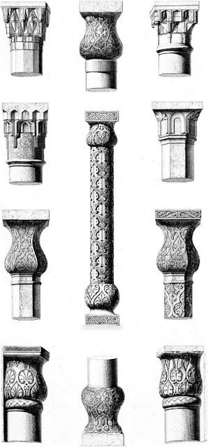 Islamic Pillars Design, Islamic Column Design, Islamic Columns, Islamic Pillars, Architecture Terms, Arabic Pattern Design, Mosque Design Islamic Architecture, Round Column, Decorative Columns