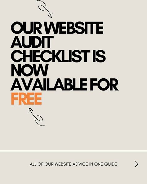 What is a website audit? A website audit is a comprehensive evaluation of your website's performance, structure, and content. It involves a detailed analysis of your current website to identify any areas that may be hindering your business’s success. By the end of this website audit, you will have pinpointed any issues that require improvement. Ensuring your website effectively serves its purpose and remains competitive in your industry. Download yours by clicking the link in our BIO 🥰 Website Audit, Building A Personal Brand, Small Business Ideas, Business Ideas, Personal Branding, The End, Web Design, Small Business