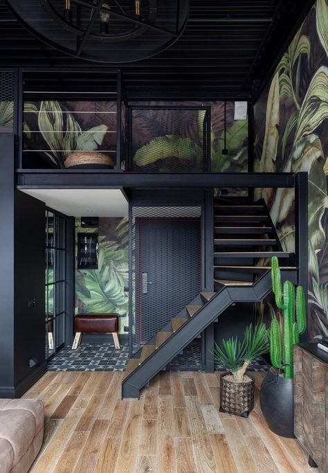 Industrial Loft Design, Loft House Design, Loft Interiors, Loft House, Loft Design, Loft Apartment, Industrial House, Loft Style, Tiny House Design