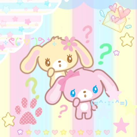 Sugarbunnies Background, Sugar Bunnies Sanrio, Sugar Bunnies, Sanrio Icons, Kawaii App, Fantasy Village, Charmmy Kitty, Easter Wallpaper, Kawaii Core