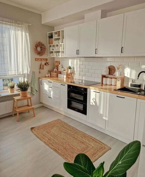 Houses • Instagram Kitchen Small Design, Small Kitchen Ideas Layout, Small Room Layouts, Small Kitchen Ideas On A Budget, Estilo Farmhouse, Small Apartment Kitchen, Room Layouts, Home Inspo, Small Design