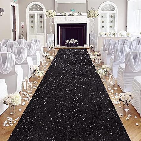 Black Carpet, Aisle Runner, Amazon Home, 50th Birthday Party, Luxury Store, Black Sequins, Walkway, Carpet Runner, Smart Home