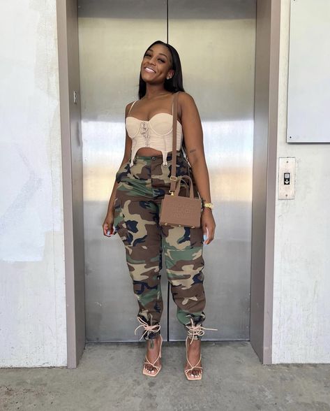 Plus Size Baddie Outfits, Stylish Summer Outfits, Shein Outfits, Look Good Feel Good, Classy Casual Outfits, Camo Pants, Brunch Outfit, Cute Swag Outfits, The Brave