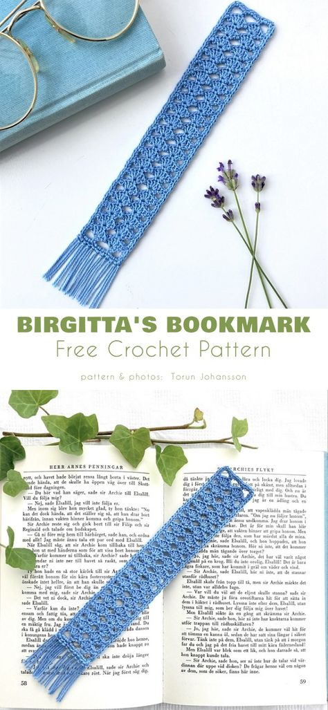 Birgitta's Bookmark Crochet Bookmarks Free Patterns, Easy Crochet Bookmarks, Háčkované Lemy, Bookmark Crochet, Crochet Bookmark Pattern, Crochet Bookmark, Crochet Gratis, Crochet Bookmarks, Quick Crochet