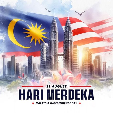 Merdeka Illustration, Malaysia Poster, Malaysia Independence Day, Independence Day Poster, Independence Day, Graphic Resources, Collage, Pins, Quick Saves