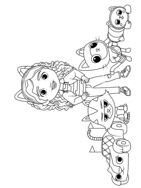 Gabby's Dollhouse coloring pages Dollhouse Coloring Pages, Gabby Dollhouse, House Colouring Pages, Pumpkin Carvings Stencils, House Sketch, Fall Coloring Pages, Color Magic, Cartoon Coloring Pages, Coloring Page Ideas