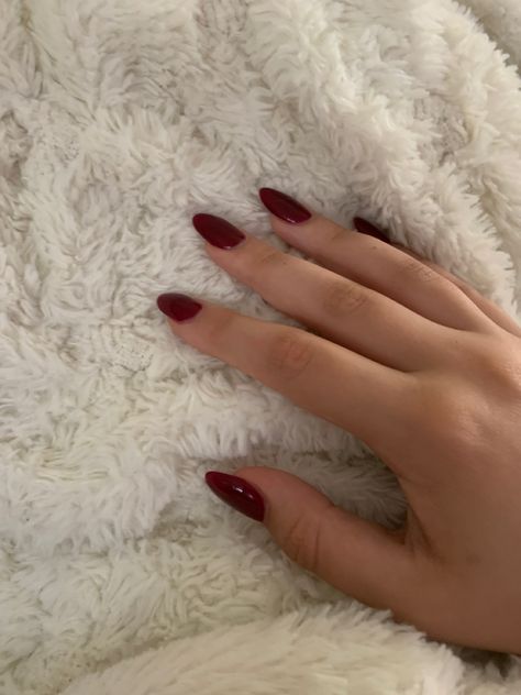 Fall Nail Inspo Coffin Simple, Red Nails Acrylic Short, Red Nail Aesthetic, Red Nails Simple, Fall Red Nails, Aesthetic Red Nails, Red Nails Short, Red Nails Aesthetic, Dark Red Nails