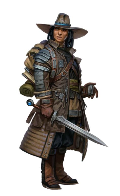 Female Human Adventurer - Pathfinder PFRPG DND D&D d20 fantasy Heroic Fantasy, Pathfinder Rpg, Adventure Outfit, Dungeons And Dragons Characters, Female Human, Warhammer Fantasy, Popular Outfits, Dungeon Master, Fantasy Rpg