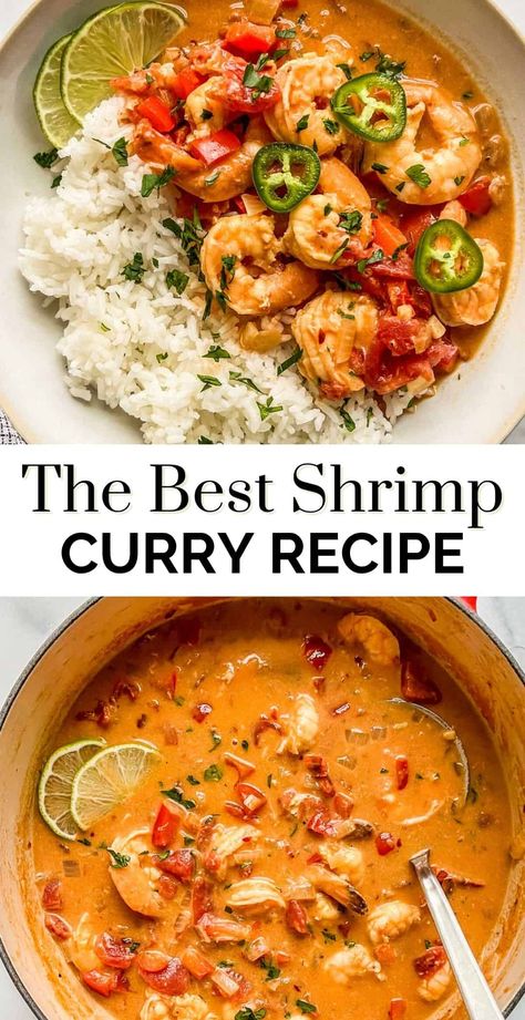 Seafood Sauces, Coconut Shrimp Curry, Coconut Curry Shrimp, Shrimp Curry, Curry Recipes Easy, Curry Shrimp, Shrimp Recipes For Dinner, Shrimp Recipes Easy, Curry Dishes