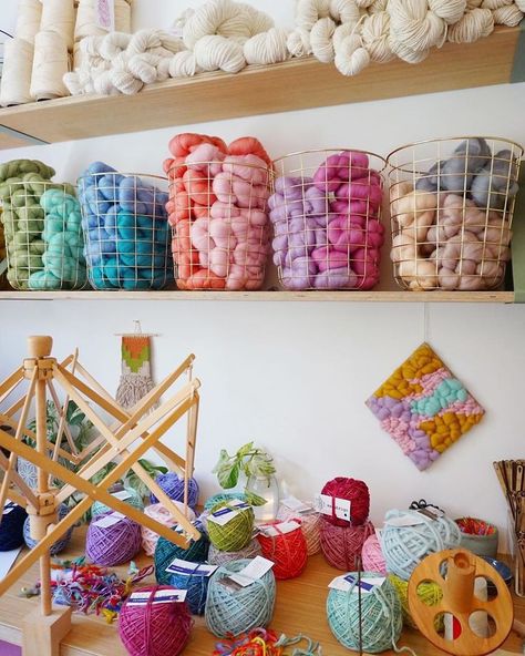 Yarn Organization Ideas, Knitting Needles Storage, Yarn Storage Ideas, Yarn Room, Wool Storage, Knitting Studio, Planning Future, Yarn Display, Crochet Room