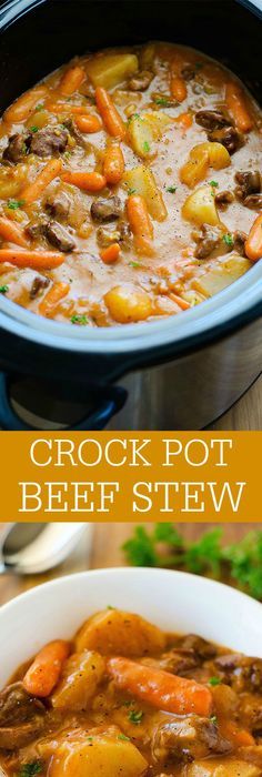 Crock Pot Beef Stew, Beef Stew Meat Recipes, Slow Beef Stew, Stew Crockpot, Tasty Beef Stew, Crock Pot Beef, Stew Beef, Chicken Pot Pie Casserole, Crockpot Recipes Beef Stew