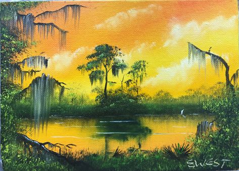 Highwaymen Paintings, Florida Painting, The Highwaymen, Highway Men, Idea Paint, Florida Everglades, Florida Water, Tropical Painting, Everglades Florida