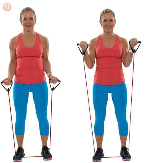 Overhead Shoulder Press, Resistance Band Arms, Chris Freytag, Best Resistance Bands, Band Exercises, Killer Workouts, Resistance Band Workout, Shoulder Muscles, Resistance Workout